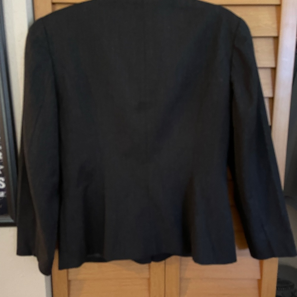 Vintage Renlyn black wool & leather military coat steampunk L blazer - Picture 7 of 8